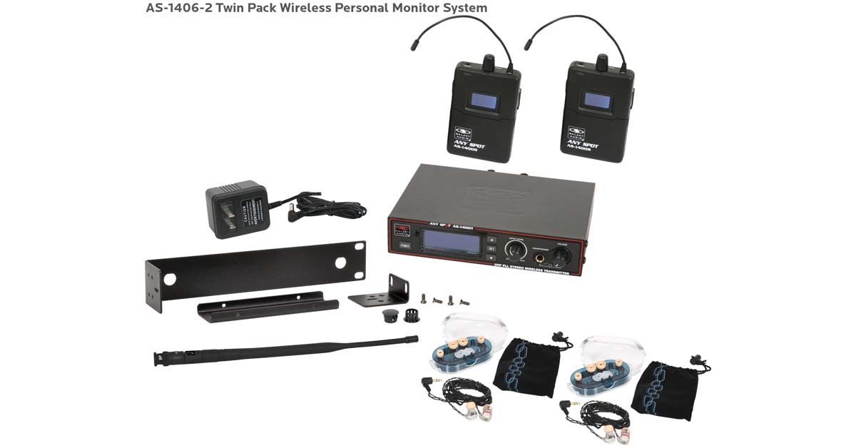 AS-1406-2 Wireless In-Ear Twin Pack System with EB6 Ear Buds