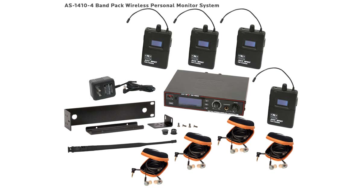 AS-1410-4 Wireless In-Ear Band Pack System with EB10 Ear Buds