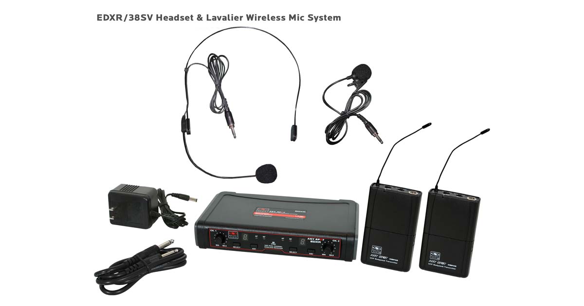 EDX Wireless Headset and Lavalier Mic System