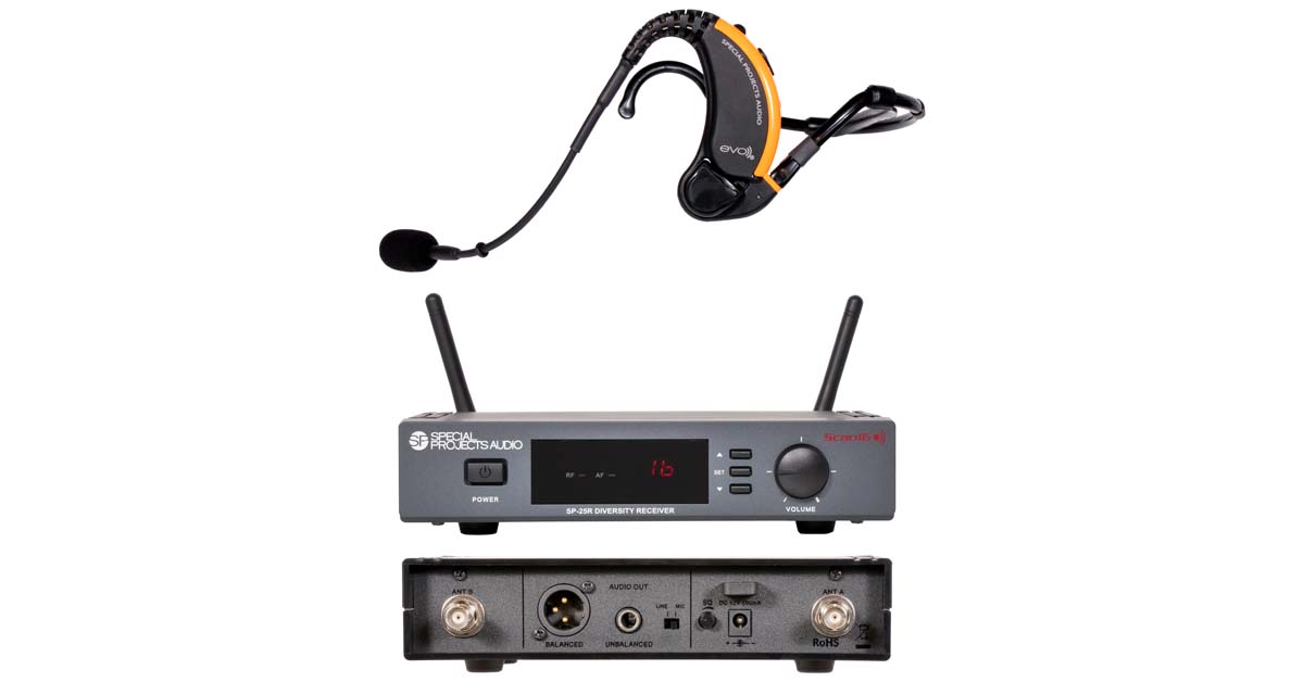 Evo Wireless Mic System with Front and Back Scan16 Receiver