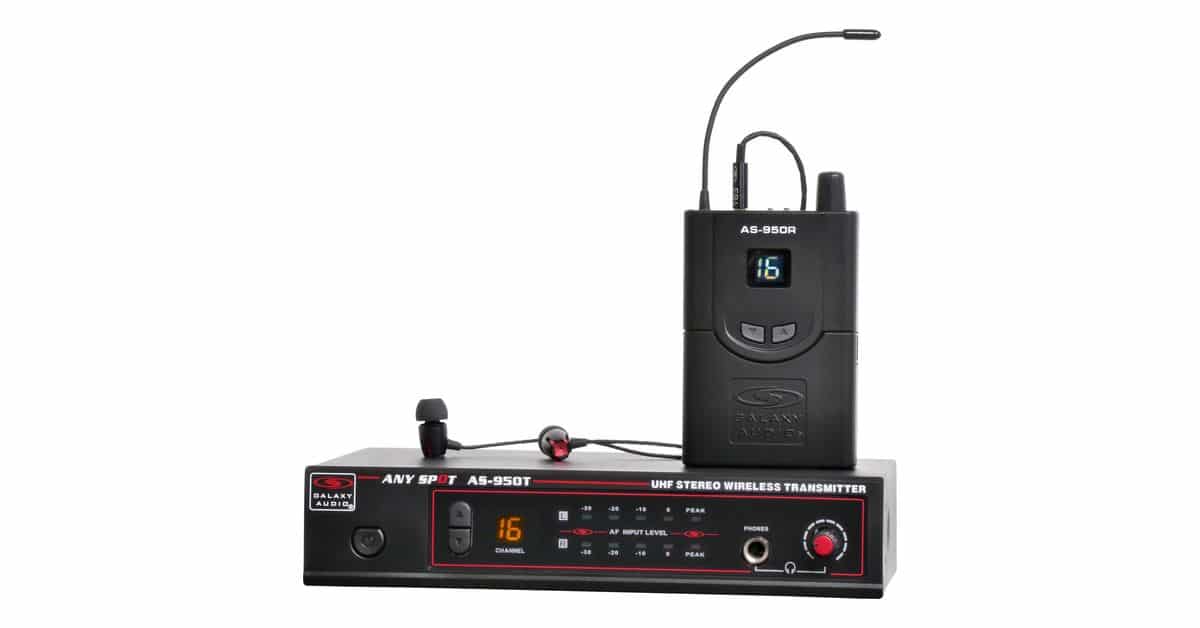 AS-950 16 Channel Stereo Wireless Personal In-Ear Monitor System
