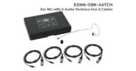 Black Omni Ear Mic with 4 Generation 2 Audio-Technica Cables