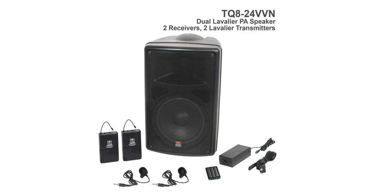 TQ8 Dual Lavalier Wireless PA Speaker System Front