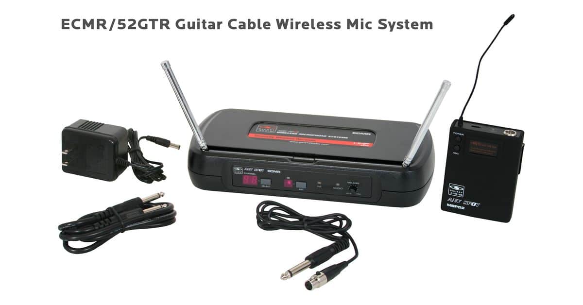 ECM Guitar Cable Wireless Microphone System