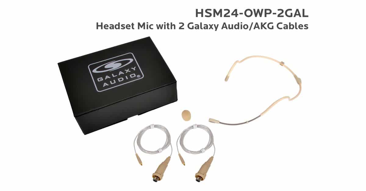 Waterproof Headset Mic System with Galaxy Audio/AKG Cables