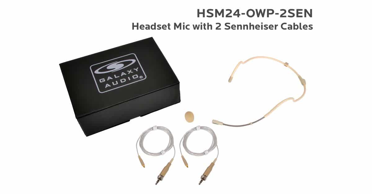 Waterproof Headset Microphone System with Sennheiser Cables