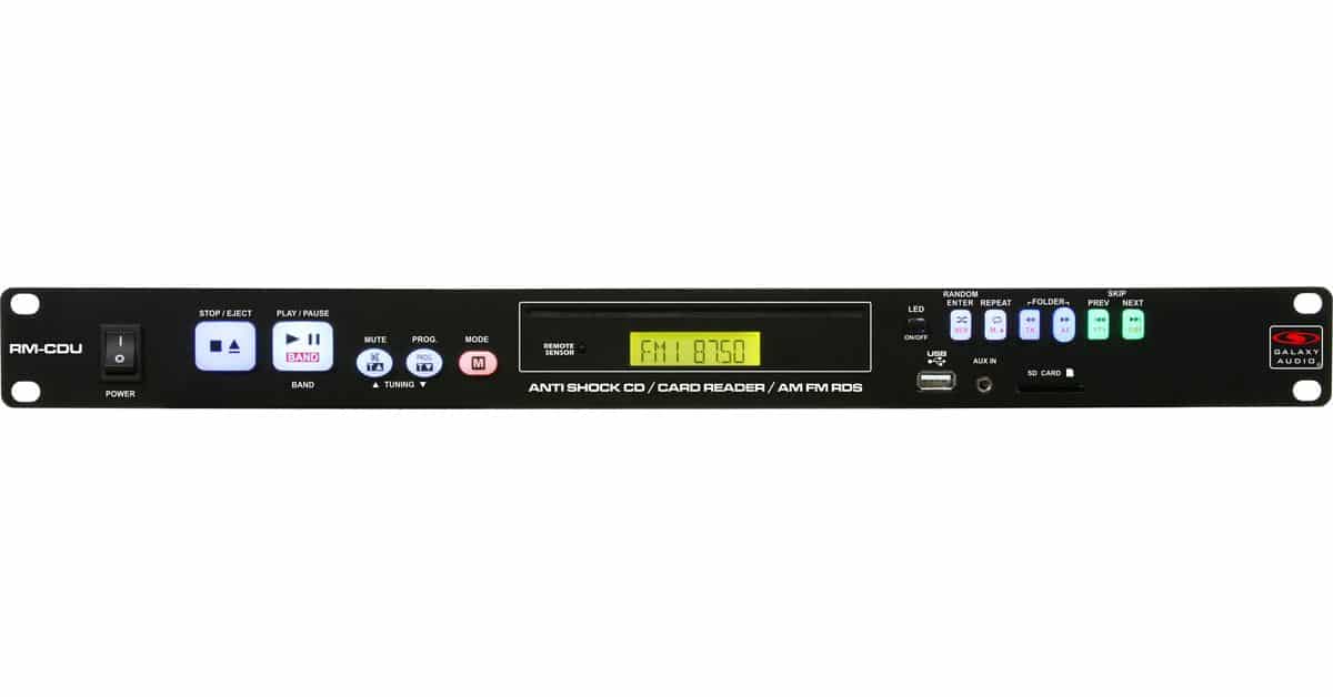 RM-CDU CD, USB, & SD Card Player with Built-In Radio Data System (RDS) Tuner All-In-One Rack