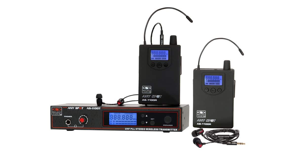 AS-1100-2 with EB4 Twin Pack Wireless Personal Monitor System