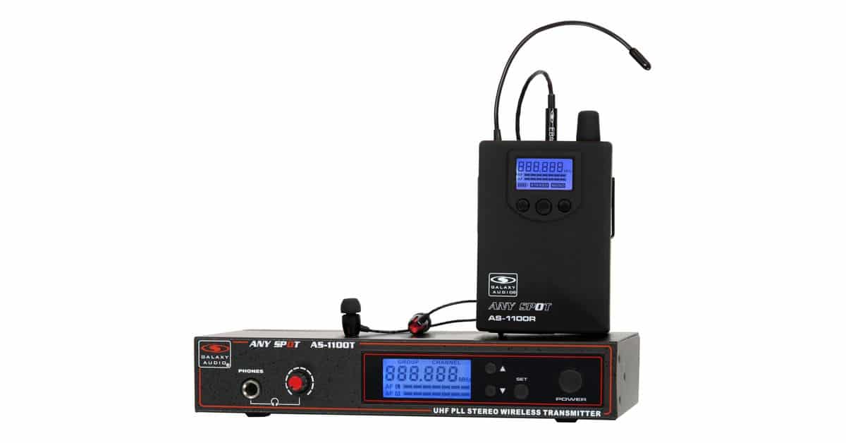 AS-1100 120 Channel Stereo Wireless Personal In-Ear Monitor System