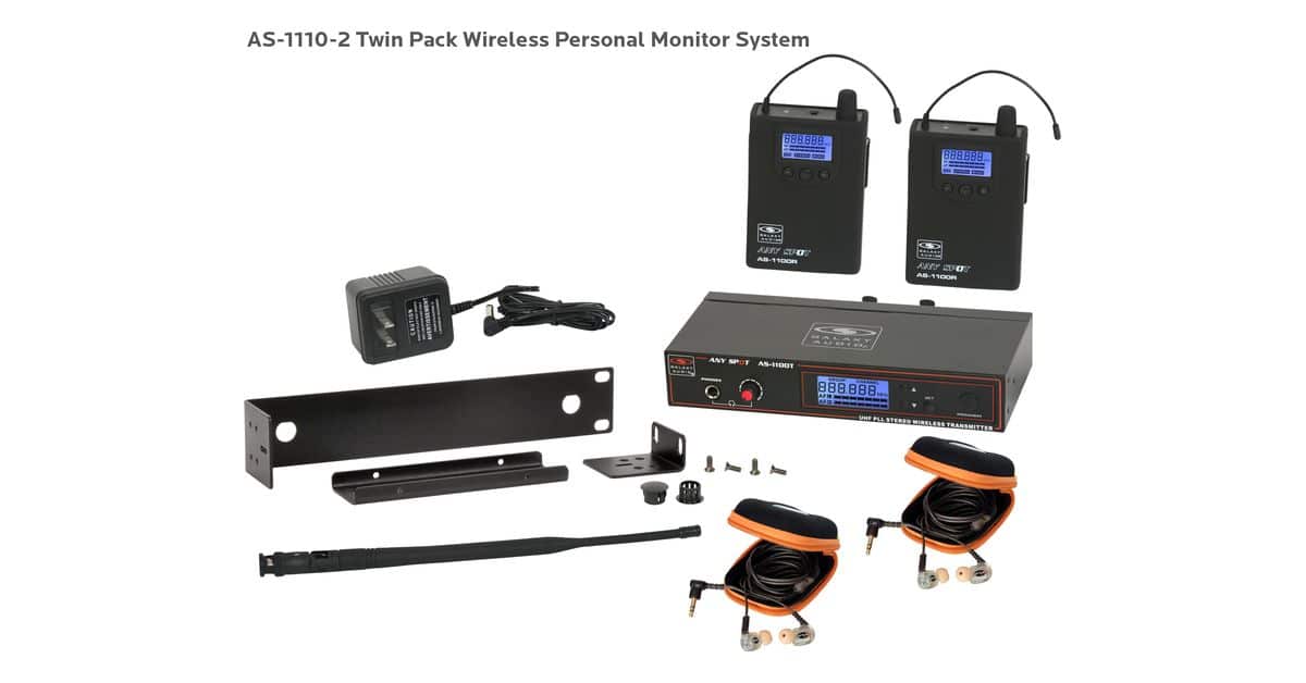 AS-1110-2 with EB10 Twin Pack Wireless In-Ear System