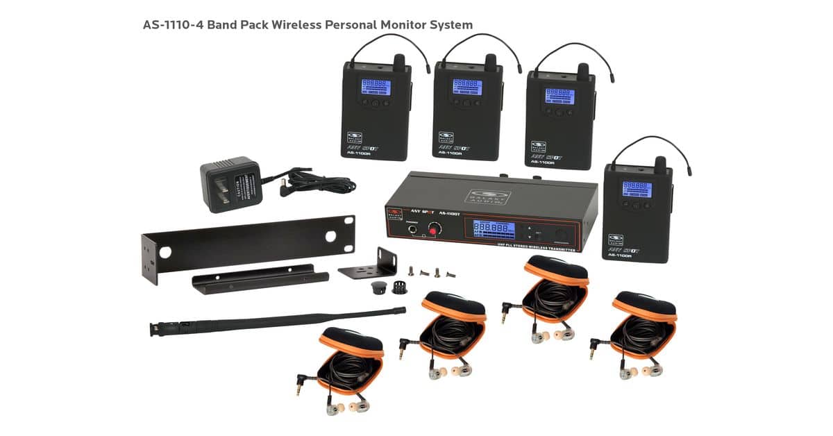 AS-1110-4 with EB10 Band Pack Wireless In-Ear System