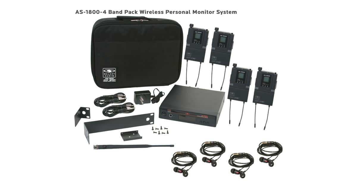 AS-1800-4 with EB4 Band Pack In-Ear System