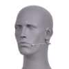 Dual Ear fully adjustable headset microphone with foldable ear hooks on Gray Bust