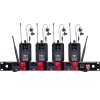 AS-4400 Quad Wireless In-Ear Monitor Band System with 4 body pack receivers and 4 earbuds