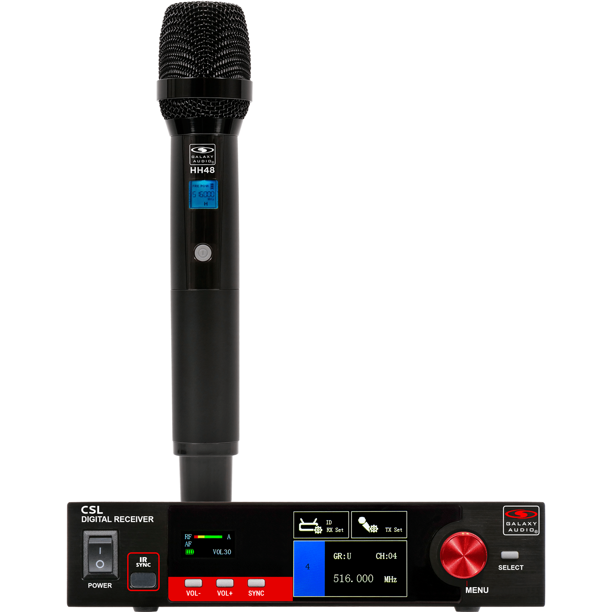 CSL-HH48 Single Channel Digital UHF True Diversity Wireless Handheld Microphone System