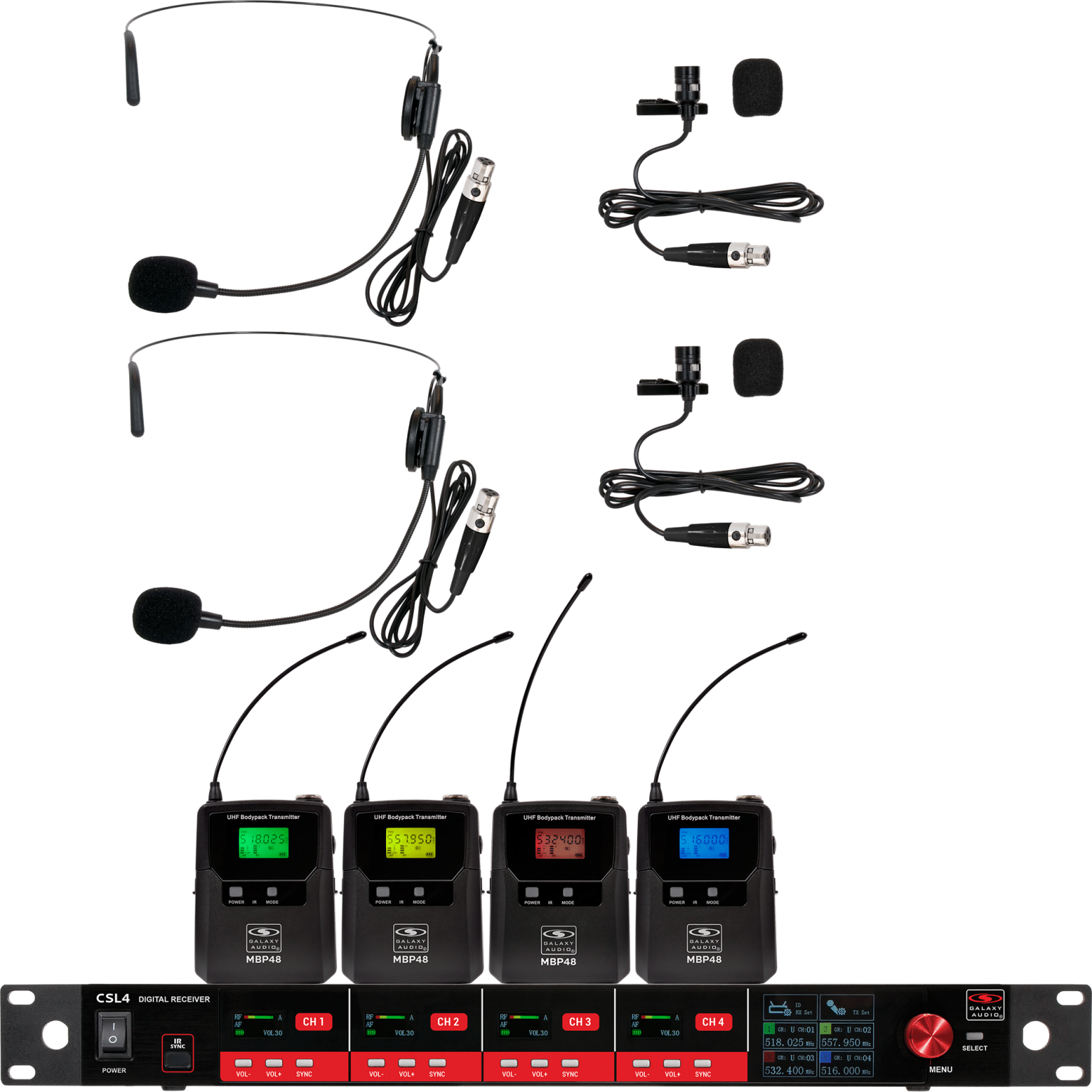CSL4 – Quad‑Channel Digital UHF True‑Diversity Wireless Microphone ...