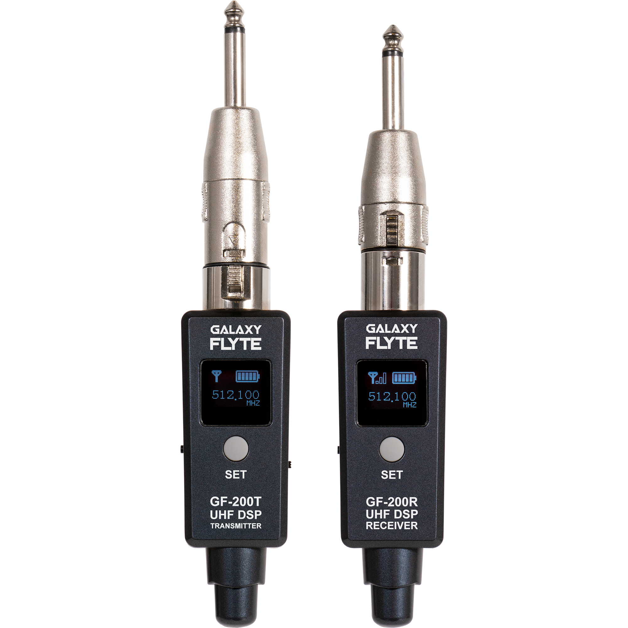 Galaxy Flyte XLR GF-200T and GF-200R with Quarter Inch Adaptors