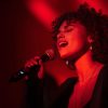 Galaxy FLYTE -Woman Singing into XLR Mic Made Wireless with the GF-200